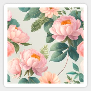 Seamless flower and leaf pattern, floral abstract pattern Magnet